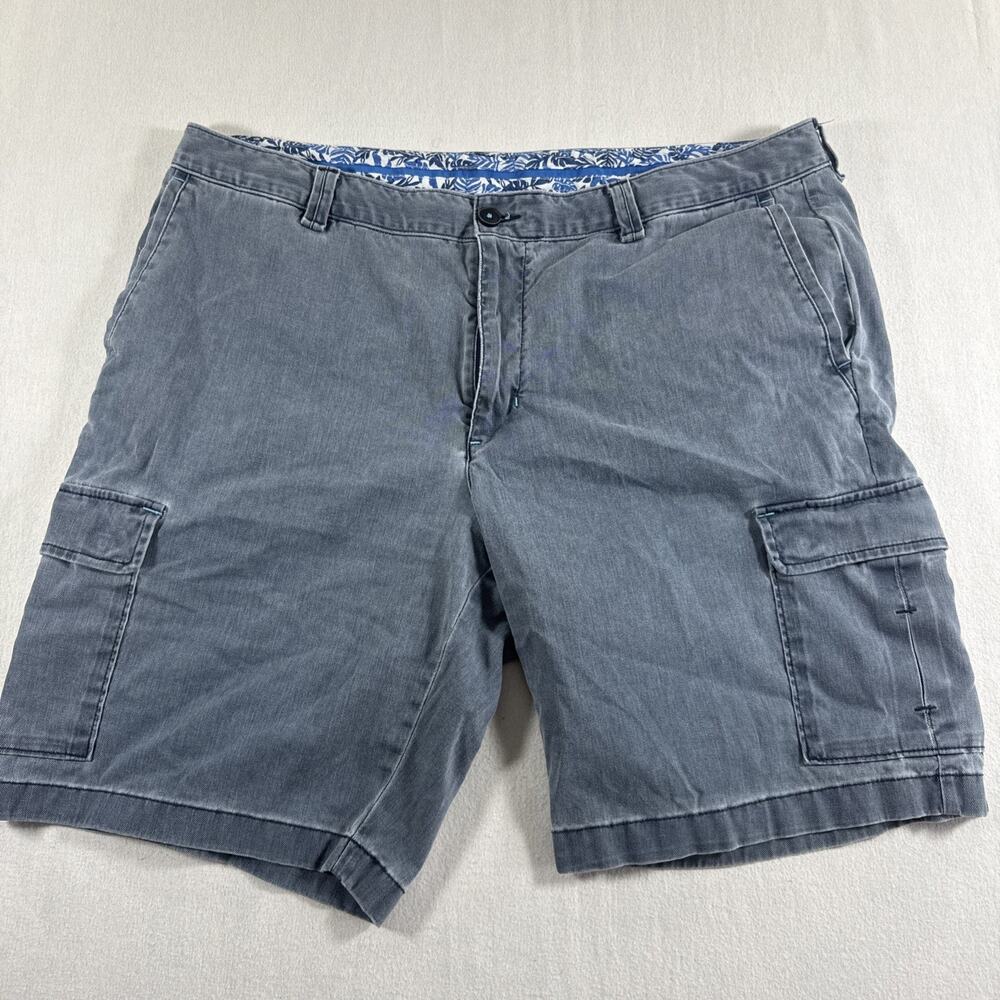 Tommy Bahama Mens Cargo Shorts Blue Size 40x10’ Tropical Lining Casual Resort